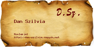 Dan Szilvia névjegykártya